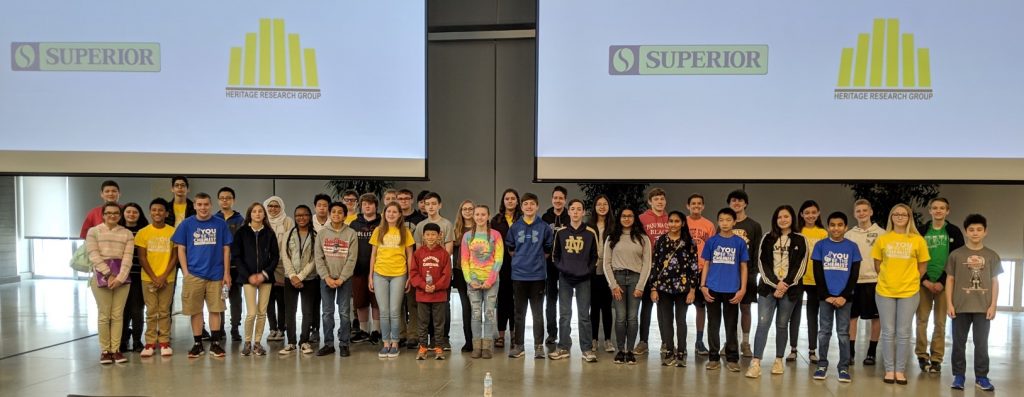 The 40 students who participated in 2019 Indiana State YBTC Challenge